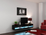Cama TV alus Vigo New 30/180/40 must/must l&auml;ikega