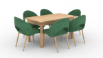 K&ouml;&ouml;gim&ouml;&ouml;bli komplekt ADRK Furniture 82 Rodos, roheline/pruun