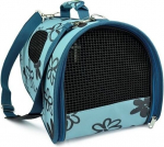 Transpordikott kassidele ja koertele Hilton transport cage, 43x24x26cm, sinised lilled