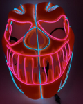 Helendav Halloweeni mask, punane
