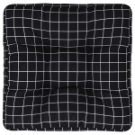 vidaXL euroaluse istmepadi, mustad ruudud, 50 x 50 x 12 cm, kangas
