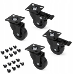 P&ouml;&ouml;rlevad rattad piduriga, 50mm, 4 tk