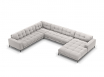 Pehme nurgadiivan Cosmopolitan Design Bali 7S-VUL, helehall/must, Vasak variant