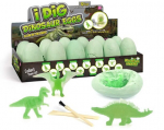 Teaduslik arheoloogiline teaduskomplekt - Dinosaurusemunad, pimedas helendavad, 12 tk.