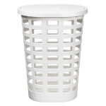 Boston ovaalne pesukorv koos kaanega, 54L, valge