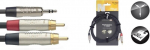Stagg REAN 3.5mm miniJack AUX TRS - 2 x RCA, 1.5m