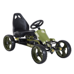 Go Kart pedaalauto pedaaliga s&otilde;iduk k&auml;sipiduri ja reguleeritava istmega laste s&otilde;iduk alates 3. eluaastast roheline 105 x 54 x 61 cm