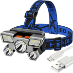 LED-laetav pealamp Zoom-funktsiooniga