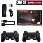 (256G)Uus X2 Plus Game Stick 4K HD videom&auml;ngukonsool 2.4G topelt juhtmevaba m&auml;ngupulk N64/PSP/PS1/GBA jaoks, 256G