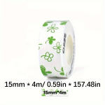 1 rull 15mm7m/4m J&auml;tkuv Sildi Paber P12/P15/P50/Q30/D30 KingJim LR5C/LR20C Kontori Sildiprinterile 15mm7m/4m., 4m-Keturlapis dobilas