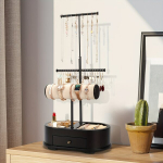 Emfogo 3-Kihiline Puidust Ehtehoidik Sahtliga., Juoda
