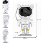Projektor Talvekampaania Astronauti projektsioonlamp Robot Starry Sky LED-projektsioonlamp kaugjuhtimispuldi ja taimeriga Kodukaunistused J&otilde;ulutoa sisustus