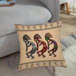 1tk Edela Patjap&uuml;&uuml;r Kokopelli Etniline Dekoratiivne Kodus Padjap&uuml;&uuml;r 45.72x45.72 cm