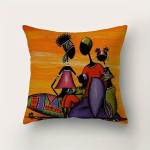 Aafrika Naise Mustri Dekoratiivsed Padjap&uuml;&uuml;rid 45x45 cm, 2 stilius