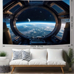 &Uuml;ksik Sci-fi Kosmose Planeedi Kangas Seinavaip Pol&uuml;estrist, 230cmx180cm