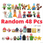 (48 tk)12 tk/24 tk/ 48 tk Super Mario Bros m&auml;rulifiguurid Kawaii Bowser Anime figuur koos hoiukotiga lastele M&auml;nguasjade kingitused, 48 vnt