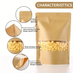 100tk Kraft Paber Kotid L&auml;bipaistva Akna, Isesulguvad Kotid, 20 * 30 cm / 7,87 * 11,81 colio