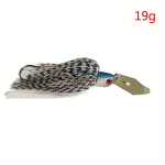 13g/0.46oz 19g/0.67oz Spinner Chatter Bait Kaldulant Jig Peaga Haug Bass Kala P&uuml;&uuml;k, Baltas