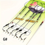 Karpkalap&uuml;&uuml;gi Komplekt Eels&otilde;lmitud Konksudega - 5tk Komplekt, Vastupidav N&ouml;&ouml;r & Olulised Tarvikud, Mitmes Suuruses T&auml;iustatud P&uuml;&uuml;giks, 6#