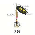 Premium Spinnerbait Kalap&uuml;&uuml;k&otilde;htu - P&ouml;&ouml;rleva Metallist S&auml;delev Disain Magevee ja Soolavee Kalap&uuml;&uuml;giks., 7g