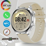Nutikell 2024 Uus Meeste Nutikell 3.89 cm AMOLED Trajektoor/NFC/Ai H&auml;&auml;lassistent., Sidabrinis