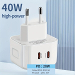 1Komplekt 20W USB-C Kiirlaadija Kahe Pordiga PD, 100.58cm USB-C Kaabel - Sobib iPhone 15 Pro Max & Samsung Galaxy S22 S21 A13 jaoks.