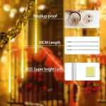 Aneeway Meteor01 LED tuled j&auml;&auml;purikad, 30cm x 8, soe valge