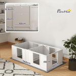 Kutsekoda koertele, l&auml;bipaistvate paneelidega, 2-ruumiline disain, v&auml;ikestele koertele, Balta