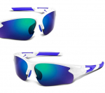 Valged meeste sportpolariseeritud peegelkaamera rattaprillid