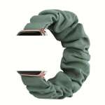&Uuml;hildub Apple Watchi Scrunchie Rihmaga 42mm 44mm 45mm, Žalias