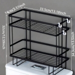 1tk Premium Vannitoa Korraldaja Riiul - Roostevaba, Elektrita, L&otilde;hnatu Ladustamisalus &Scaron;ampooni, R&auml;tikute ja H&uuml;gieenitarvetele.