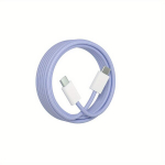60W Kiire Laadimiskaabel: USB C USB C-le iPhone 15, Samsung, iPad Pro ja MacBook jaoks., Violetinė