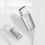 T&uuml;&uuml;pi C kaabel Samsung Kiirlaadija USB C Kiire Laadimine Vivo OPPO Redmi Andmed Kaabel., Sidabrinis