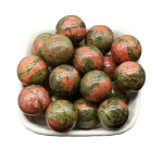 1tk 20mm Looduskivi Helm T&ouml;&ouml;tlus Kristall T&scaron;akra Kera., Unakite