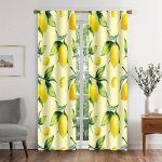 Art Deco Sidruni Muster Kardinad Uksele - 2tk Komplekt, 60 x 150 / 23,6 x 59 colių (2 vnt.)
