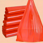 Punased korduvkasutatavad plastikkotid puu- ja k&ouml;&ouml;giviljadele 50/100tk.