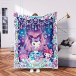 Sanrio Kuromi Ecomeco Tekikott: Pidulik Multika Kujundus, 75*100cm
