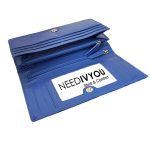 Nahast rahakott RFID kaitsega, NEEDIVYOU, sinine