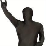 1tk T&auml;iskeha &Uuml;likond Unisex Spandex Veniv T&auml;iskasvanute Kost&uuml;&uuml;m, Halloween Kost&uuml;&uuml;m Cosplayks., Juoda