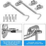 Konksud, konksud, roostevabast terasest Storm konks, ukse/v&auml;rava lukk, 4 kinnituskruvi, h&otilde;be, 6 tolli