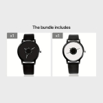 Uus Loominguline Kvarts-Kell Lihtne Armastajate K&auml;ekell, Ideaalne Kingituseks variant-101706, Juoda 2,55&euro;/vnt + Black Band White Dial 2,55&euro;/vnt