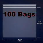 100tk Plastikust Lukk-kotid, L&auml;bipaistvad Toidukotid, 15x22 cm (100 vnt.)