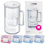 Aquaphor Glass veefiltri kann valge + 4 filtrit (1Mg+3)