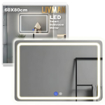 LED-valgustiga vannitoapeegel, 60x80cm, Livman INS-1