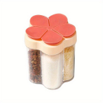 1tk 12.7cm Mitmefunktsionaalne Maitseaine Purk Kaas Kaanega 11.0cmx8.99cm., Punane