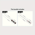 K&ouml;&ouml;gis&otilde;li termomeeter BBQ k&uuml;psetamise temperatuur m&otilde;&otilde;tmine., Juoda【15cm】 + balta【15cm】