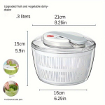 K&ouml;&ouml;giriist, Salati Tsentrifuug, K&ouml;&ouml;giviljade Kuivataja, Puuviljade Pesur., 3L Presas Dehydrator White