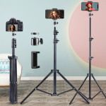 Statiiv 160.02 Cm Mobiiltelefonihoidja Statiiv Telefoniklambriga V&auml;ljas Filmimisriist