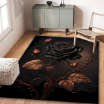 Vintage Must Roosi Muster Masinaga Pestav Vaip, 120 * 160 cm (47 * 62 colių)