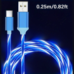 40W 3A Helendav LED USB Type C Kaabel Kiirlaadimine Telefoni Laadija, Mėlyna